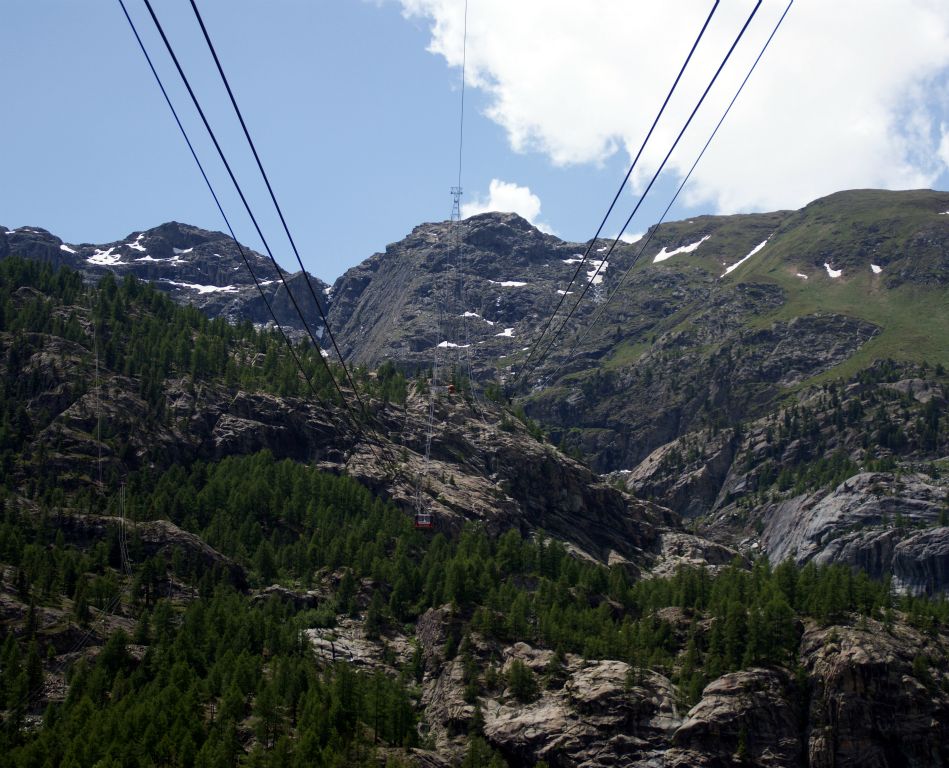 ...switch to another cable car to Trockener Stegg (9,624 feet) and then switch to get another cable car for the final leg up to Klein Matterhorn, which, at 12,740 feet, is the highest view point in Europe.